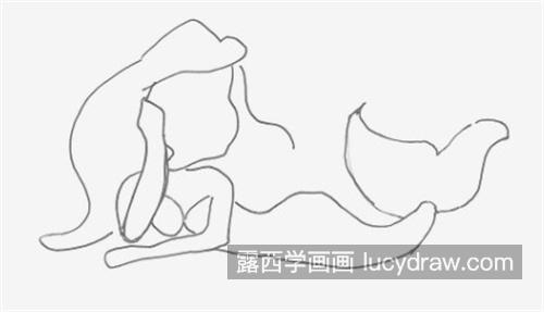 漂亮美人鱼图片简笔画彩色 漂亮的美人鱼画法