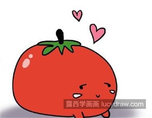西红柿怎么画可爱 卡通西红柿简笔画超可爱