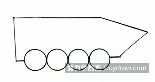 彩色帅气的装甲车怎么画 简单的彩色装甲车简笔画教程