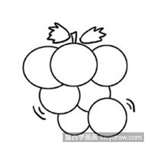 葡萄彩色简笔画怎么画 简单的卡通葡萄简笔画教程