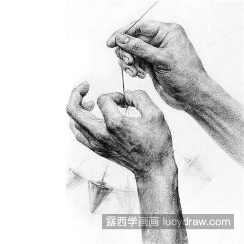 素描男性手部的画法 男性手部怎样画才能富有张力