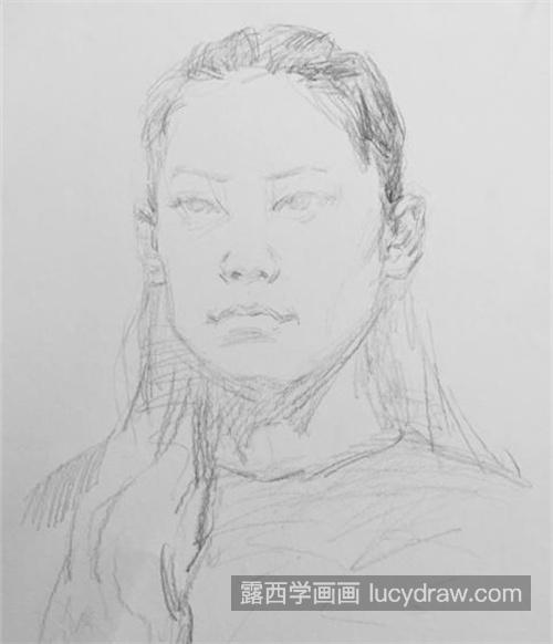 素描女性头像怎样起形 素描人物起形的方法