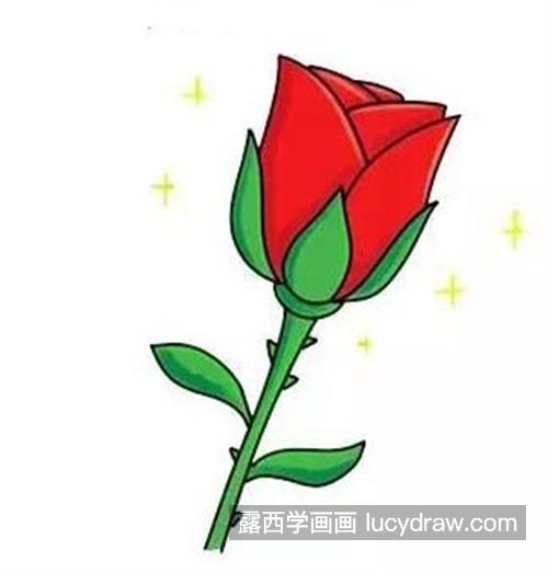 漂亮好看的玫瑰花简笔画教程 简单唯美的玫瑰花怎么画