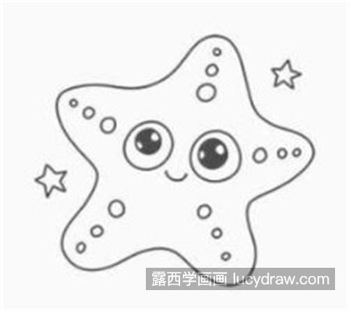 海星的简笔画绘画步骤 简单的海星简笔画怎么画