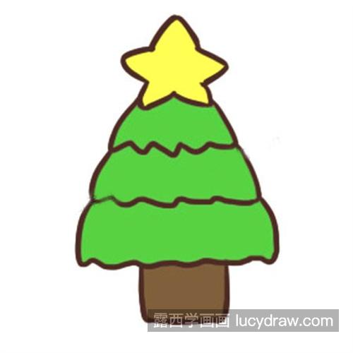 可爱好看的彩色圣诞树 简单好看的彩色圣诞树绘画教程