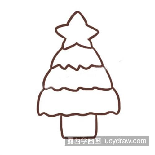可爱好看的彩色圣诞树 简单好看的彩色圣诞树绘画教程