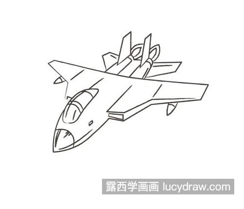 帅气超酷的战斗机简笔画怎么画 简单帅气的战斗机简笔画教程