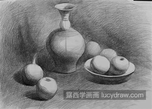 素描静物组合绘画的技巧 初级入门的素描静物教程