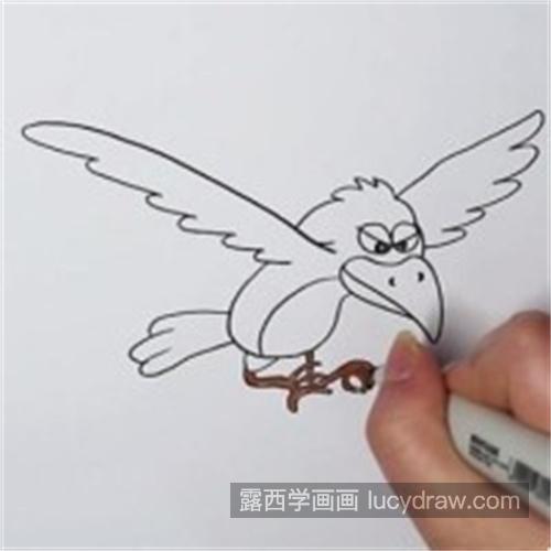 彩色的简单乌鸦简笔画怎么画 简单好看的乌鸦儿童画怎么画