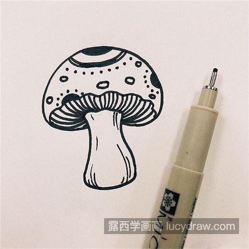 可爱漂亮的小蘑菇简笔画教程 简单好看的小蘑菇简笔画怎么画