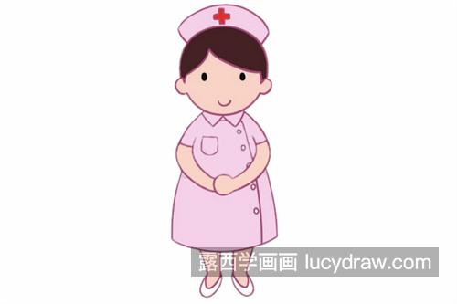 温柔善良的护士简笔画教程 简单好看的护士简笔画怎么画