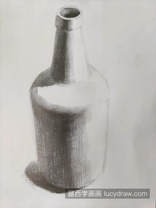 新手也能学会的素描酒瓶步骤带图解 简单的素描酒瓶教程