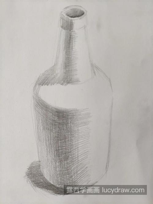 新手也能学会的素描酒瓶步骤带图解 简单的素描酒瓶教程