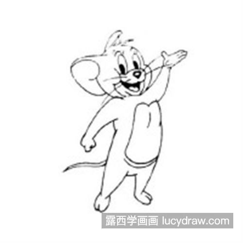 猫和老鼠中活泼机灵的杰瑞简笔画教程 可爱好看的杰瑞怎么画