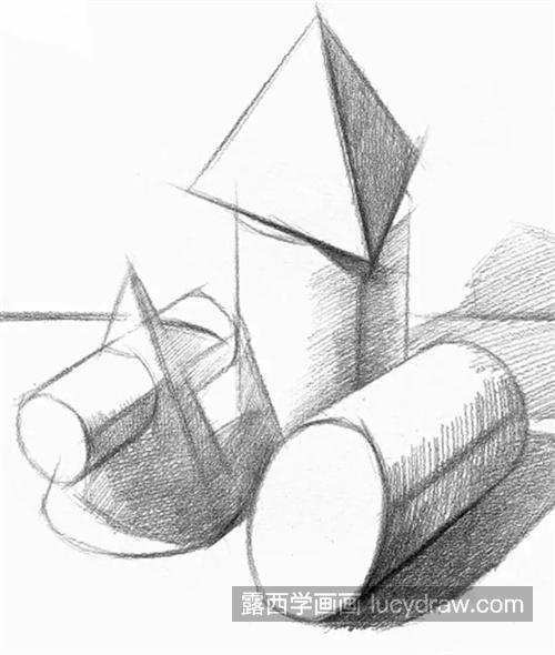 素描一副几何组合的技巧及方法 几何体怎么绘制较简单