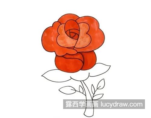 好看的红色玫瑰花简笔画教程 漂亮好看的玫瑰花简笔画怎么画