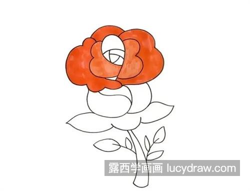 好看的红色玫瑰花简笔画教程 漂亮好看的玫瑰花简笔画怎么画