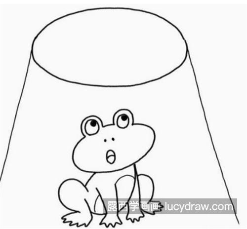 寓言故事井底之蛙儿童画怎么画 井底之蛙中的青蛙教程