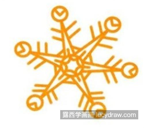 唯美好看的雪花简笔画教程 小孩子也能学的雪花简笔画怎么画