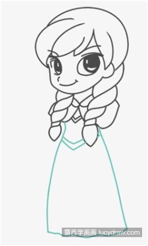 简单又很漂亮的安娜公主简笔画怎么绘制 漂亮好看的安娜公主怎么画