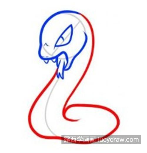 狠厉的赖皮蛇简笔画怎么画 简单又易学的赖皮蛇怎么绘制