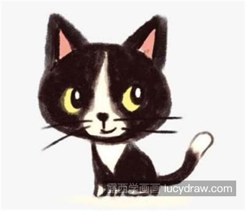 优雅好看的黑猫简笔画绘制教程 简单又漂亮的黑猫简笔画怎么绘制