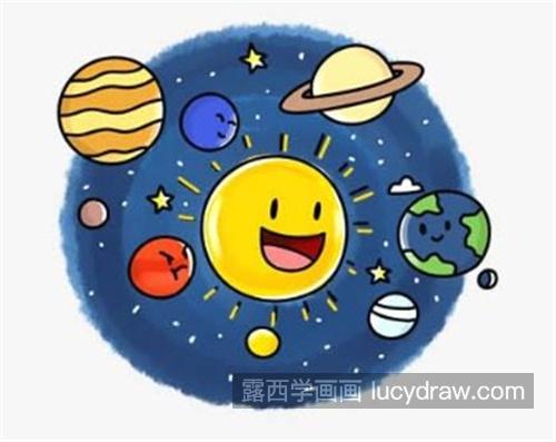 有趣的彩色星球简笔画怎么绘制 好看的彩色星球简笔画绘制教程