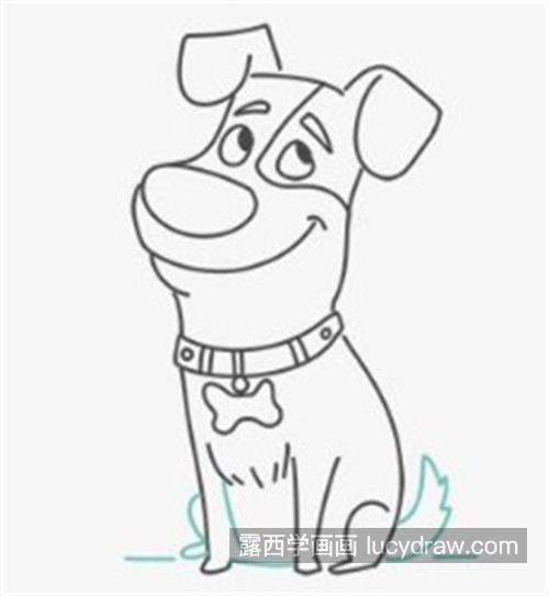 小狗麦克简笔画绘制教程 简单又好看的小狗麦克简笔画怎么画