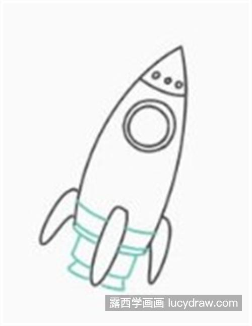 神秘的火箭简笔画绘制教程 简单又漂亮的火箭怎么绘制简单