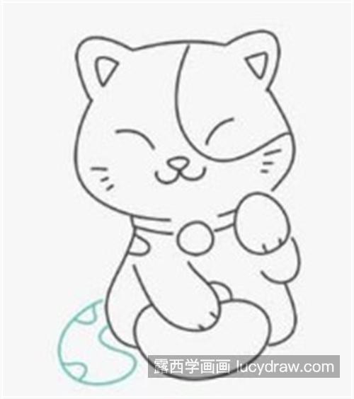 招财猫简笔画怎么画好看 彩色简单的招财猫简笔画教程