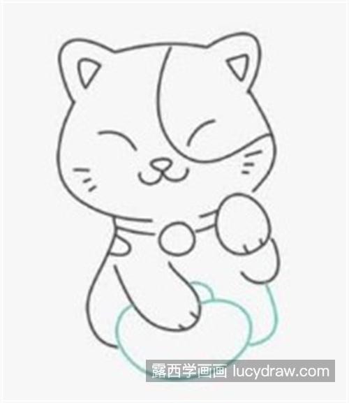 招财猫简笔画怎么画好看 彩色简单的招财猫简笔画教程