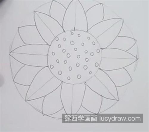 阳光好看的向日葵简笔画怎么画 简单的彩色向日葵怎么绘制