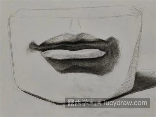 素描石膏头像之嘴巴如何刻画 新手易学的素描石膏嘴巴教程