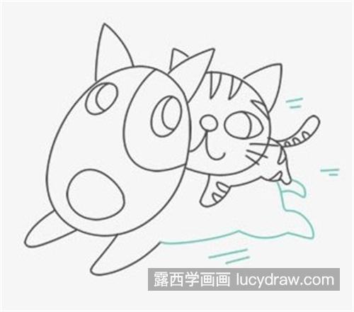 小狗和小猫彩色简笔画绘制教程 漂亮乖巧的小狗和小猫简笔画怎么绘制