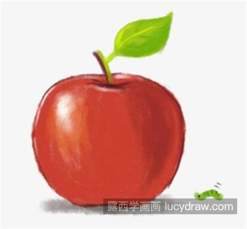 红彤彤的苹果简笔画怎么绘制 简单又很好看的苹果简笔画教程