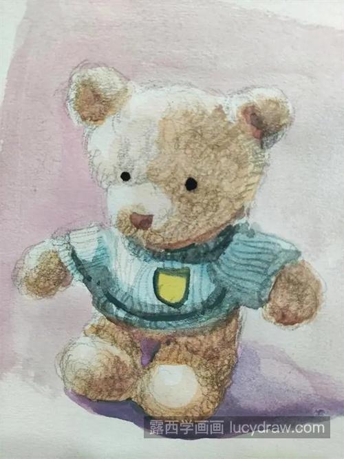 怎样用水彩绘制出一只小熊 可爱好看的小熊水彩画绘制教程