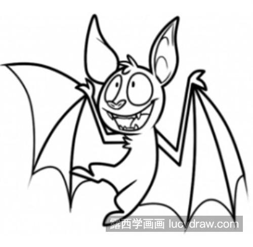卡通版的有趣蝙蝠简笔画绘制教程 简单易学的蝙蝠简笔画怎么绘制