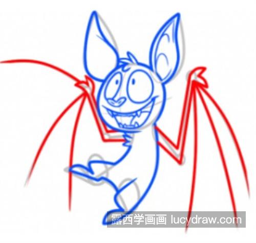 卡通版的有趣蝙蝠简笔画绘制教程 简单易学的蝙蝠简笔画怎么绘制