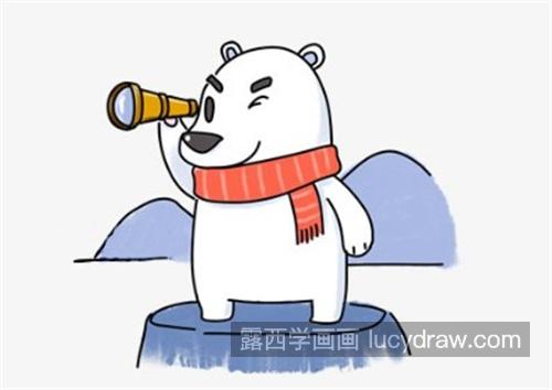 聪明机智的北极熊简笔画绘制教程 简单又漂亮的北极熊怎么画简单