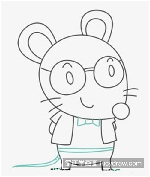 呆萌可爱的小老鼠卡通简笔画教程 彩色又好看的小老鼠简笔画怎么画
