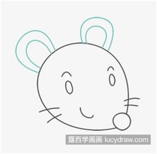 呆萌可爱的小老鼠卡通简笔画教程 彩色又好看的小老鼠简笔画怎么画