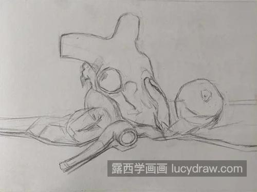 素描静物组合之羊骨的绘制教程 素描静物组合有什么技巧