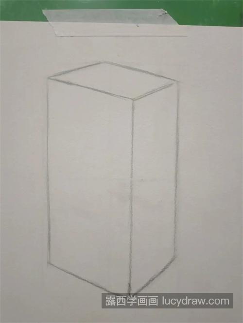 素描长方形的绘制步骤 简单易学的素描长方体怎么绘制
