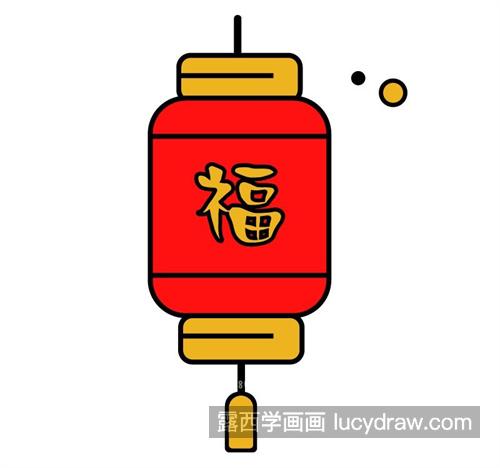 红色大灯笼简笔画怎么绘制 好看又简单的灯笼简笔画教程