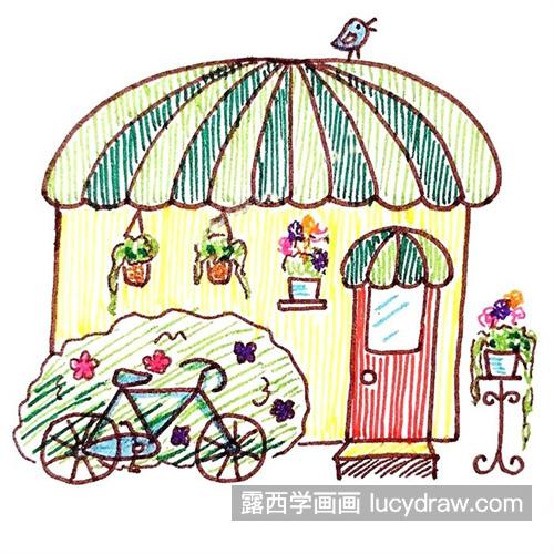 好看又精致的小屋彩铅画绘制教程 彩色温馨的小屋怎么画