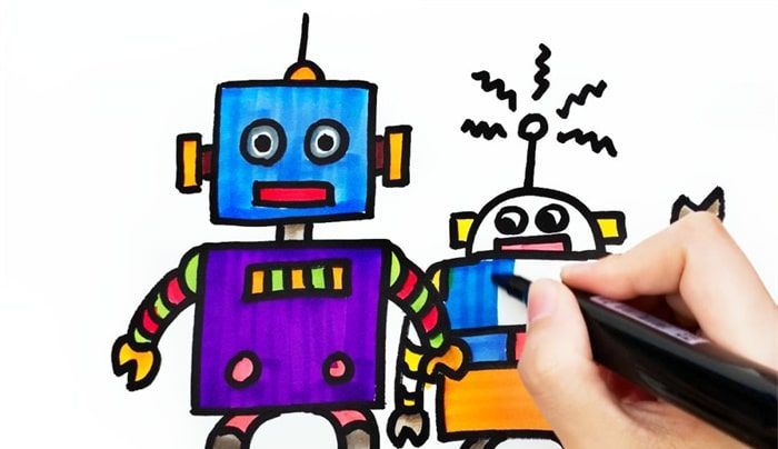 呆萌好看机器人简笔画怎么画,好看又简单的机器人简笔画绘制教程