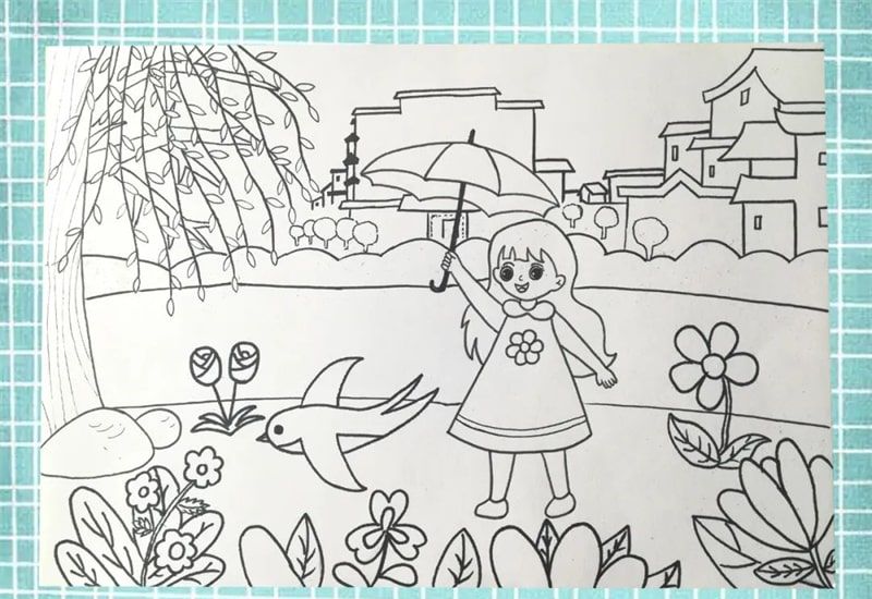 清明节的儿童画怎么绘制好看 简单卡通的清明节儿童画绘制教程