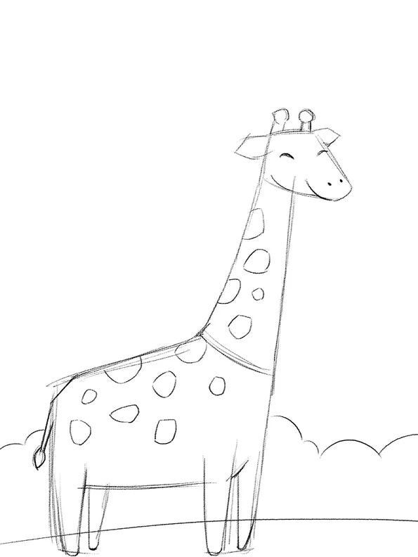 漂亮的彩色长颈鹿怎么绘制 简单又好看的长颈鹿绘制教程