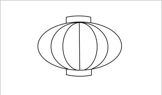 红红的大灯笼简笔画教程 好看又漂亮的大灯笼怎么画