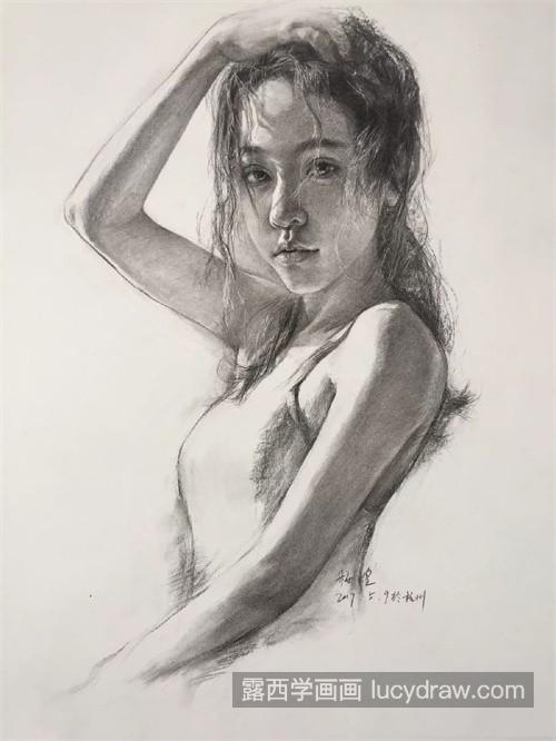 素描女青年的绘制教程 素描女青年的技巧及画法